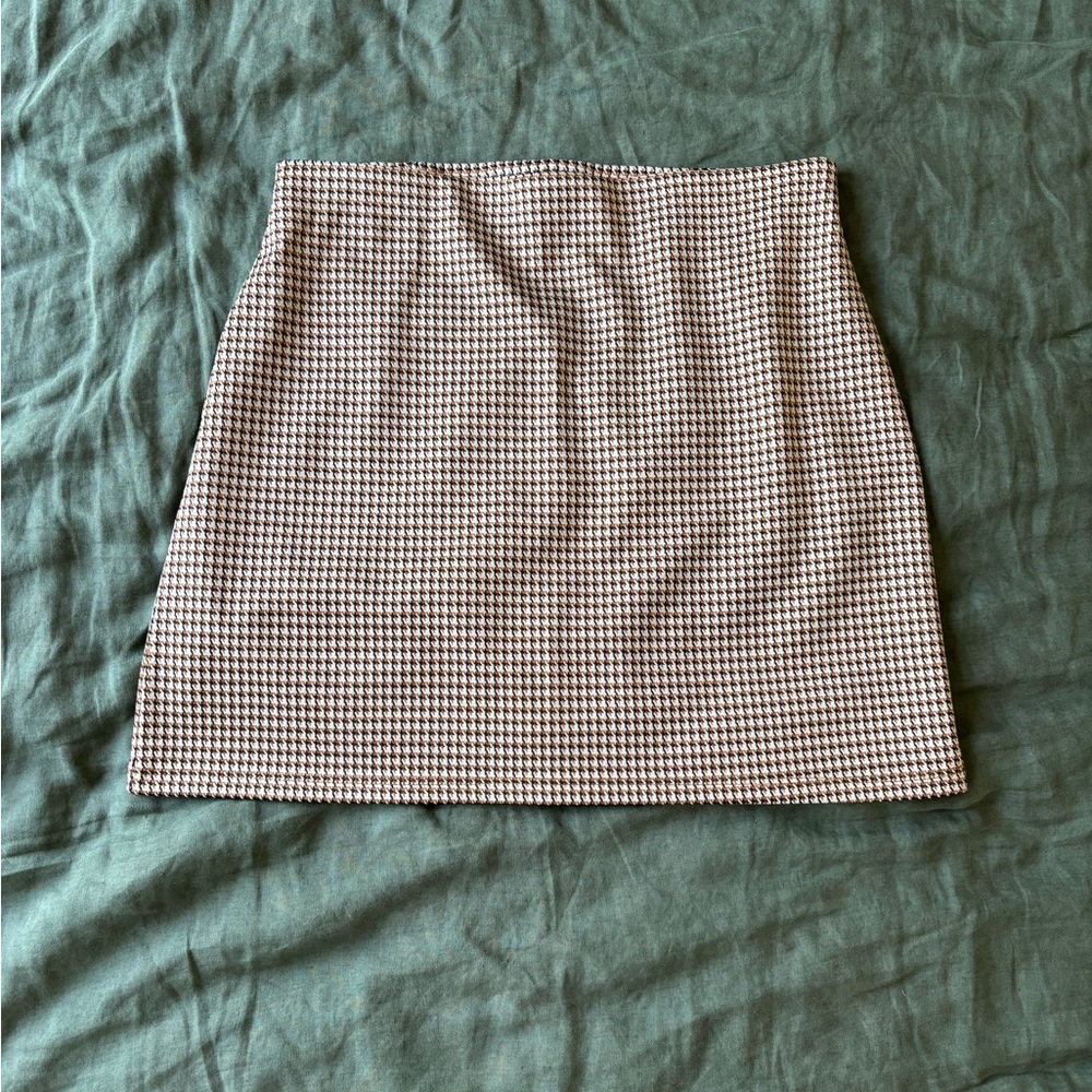 Houndstooth Mini Skirt